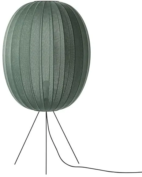 Made By Hand Knit-Wit High Oval Floor Lamp Medium Ø65 Tweed Green