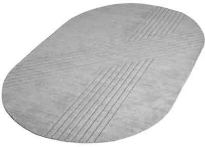 Woud Kyoto Oval Rug 340x210 cm Grey