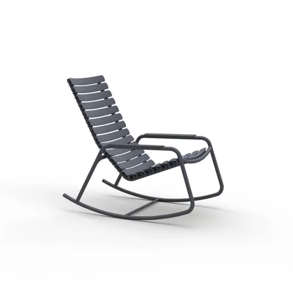 HOUE ReCLIPS rocking chair in recycled plastic - Dark Grey