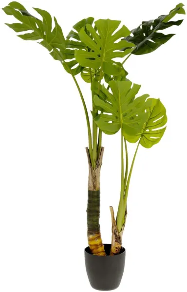 Monstera, Artificial plant, green/black, H130x60x60 cm