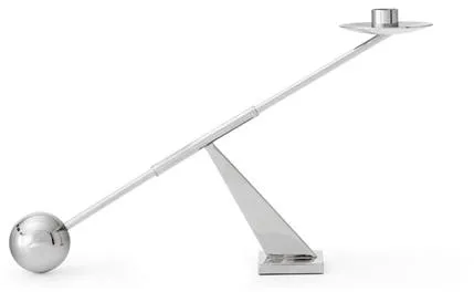 Audo Interconnect Candlestick W42.5 Stainless Steel