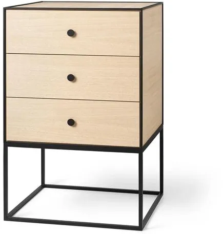 Audo Frame 49 Coffee Table with 3 Oak Drawers