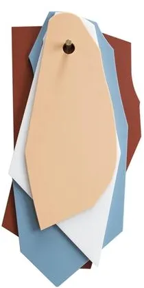 Valerie Objects Cutting Board/Hanger Brown/Blue/White/Pink