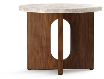 Audo Androgyne Round Coffee Table Walnut / Kunis Breccia