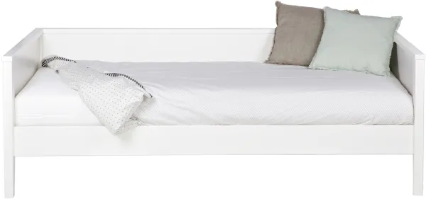 Nikki, Sofa bed, white, H73x100x208 cm, pine wood