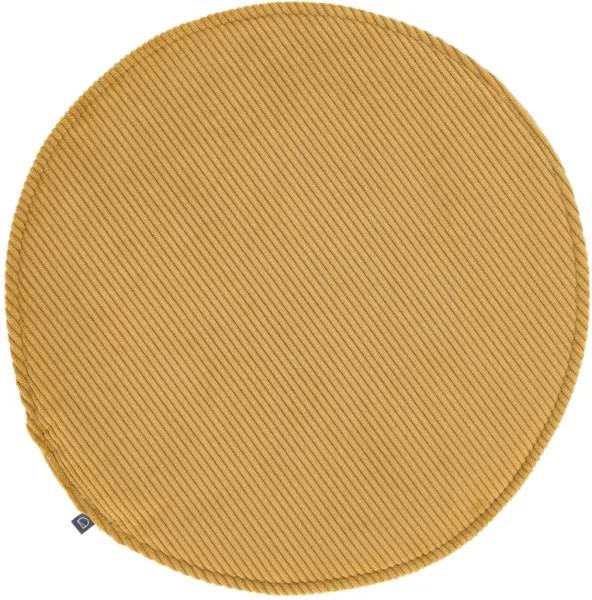 Sora, Dining chair cushion, mustard, H2.5x35x35 cm