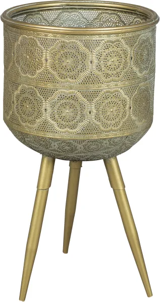 DUTCHBONE Botanical flower pot M - brass iron
